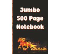 Jumbo 500 Page Notebook: Fire Horse Notebook - College Ruled 6x9 Journal with 500 Pages for School, Work, and Daily Writing