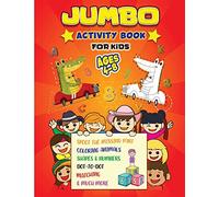 Jumbo - Activity Book for Kids: Best Workbook Ever! Book for Learning, DOT-to-DOT, Drawing, Trace the numbers 1-10, Color by Number, Trace the line, ... Missing Part, Drawing Opposites & Many More