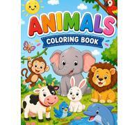 Jumbo Animals Coloring Book for Toddlers & Preschoolers: 76 Cute Pages to Learn Animal Names - Perfect for Kids Ages 3_6