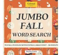 Jumbo Autumn Word Search for Adults Large Print - Word puzzle books for adults: Fall themed word search books for adults - large print word search ... is a great gift for seniors and elderly.