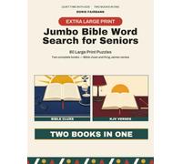 Jumbo Bible Word Search for Seniors: Extra Large Print, 2 Books in 1 - 80 Puzzles: Clue-and-Search and Fill-in-the-Blank King James Verses (Quiet Time with God)