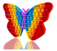 Jumbo Big Butterfly Pop Fidget Toy It Rainbow Giant Popper Popitsfidgets Large Huge Mega XL 100 Poppit Popets Bubble Popping Sensory Anxiety Stress Re
