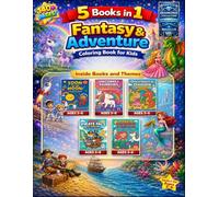 Jumbo Book Fantasy & Adventure 5 Magical Coloring Books in 1 - Perfect for Kids Ages 3-6!!: Unicorns, Princesses, Mermaids, Space & Pirates | Easy ... Kids | Big Simple Pages for Fun & Learning