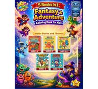 Jumbo Book Fantay and Adventure 5 themes in 1 book: 5-in-1 Coloring Book for Ages 3-6 | Superheroes, Monsters, Robots, Knights & Wizards | Easy Cute ... Kids | Big Simple Pages for Fun Learning