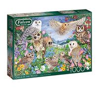 Jumbo-Búhos en la Madera Falcon de Luxe Animales, Rompecabezas, Multicolor, 1000 (11286)