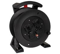 Jumbo Cable Tambor 2.0 25 m H07RN-F 3G1,5 mm² negro 4 enchufes con protección de contacto