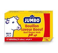 JUMBO - Caldo sabor ternera Halal, ideal para añadir sabor a tus platos - 8 comprimidos - 8x10g - 80g