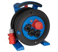 Jumbo - Carrete de cable 2.0 25 m H07RN-F 5G2.5mm² negro 3x230V + 1 CEE 16A 5 pines 6H