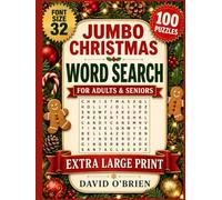 Jumbo Christmas Word Search: 100 Extra-Large 32-Point Print Puzzles for Adults & Seniors - Festive Holiday Themes with a Full Answer Key, A Perfect Christmas Gift