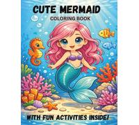 Jumbo Cute Mermaid Coloring Book for Kids Ages 4-8: Bold & Easy- Pages +230- Mermaid Coloring Pages + Fun Activity Pages for Creativity & Learning