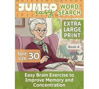 Jumbo Easy Word Search for Seniors: 50 Extra Large Print Puzzles with Big Letters (30 size Font) - Perfect Gift for Adults and Older Adults, for Retirement