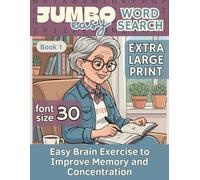 Jumbo Easy Word Search for Seniors,: 50 Large Print Puzzles with Extra Big Letters (30 Font size) - Perfect Gift for Adults and Older Adults