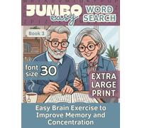 Jumbo Easy Word Search for Seniors: 50 Simple Puzzles with Extra Large Font - 30 pt - Easy Brain Exercise to Improve Memory and Concentration