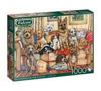 Jumbo- Gathering on The Couch Falcon de Luxe Animales, Perros Rompecabezas, Multicolor (11293)