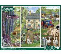 Jumbo Rompecabezas Falcon de Luxe Woodland Farm – 1000 piezas – Ilustr. Fiona Osbaldstone