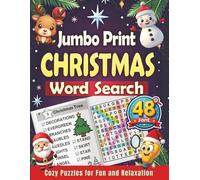 Jumbo Print Christmas Word Search (48 pt Font): Cozy Puzzles for Fun and Relaxation: Brain-Boosting Holiday Games for Seniors, Teens, and Adults with Low Vision