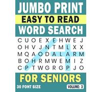 Jumbo Print Easy to Read Word Search for Seniors: Volume 3: 30 Point Large-Print Puzzles for Low-Vision & Visually Impaired Readers (Jumbo Print Easy to Read Word Search Puzzles)