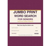 Jumbo Print Word Search for Seniors: 50 Extra-Large Print Puzzles for Easy Reading and Relaxation