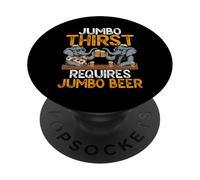 Jumbo Thirst Requiere Cerveza Jumbo Divertidos Elefantes para Beber PopSockets PopGrip Adhesivo