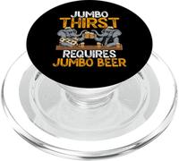 Jumbo Thirst Requiere Cerveza Jumbo Divertidos Elefantes para Beber PopSockets PopGrip para MagSafe