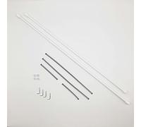 Jumbo Triplex 2 Baquetas universales con Muelle y Ventosa, Acero, Color Blanco, 27-40 cm