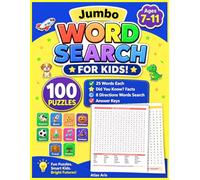 Jumbo Word Search for Kids Ages 7-11: 100 Puzzles with 2500 Words | Brain Game Educational Puzzles with different themes and Fun Facts