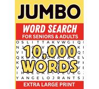 Jumbo Word Search For Seniors & Adults Extra Large Print: A Unique 5-Letter Word Challenge with 250 Puzzles and 10,000 Words to Sharpen Your Mind and Boost Focus