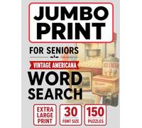 Jumbo Word Search for Seniors - Retro Americana: 30pt Large Print • Vintage American Life & Happy Memories (Jumbo Comfort Series)