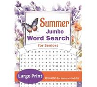 Jumbo Word Search for Seniors: Summer - Large Print, includes SOLUTIONS, Relaxing for teens, adults and seniors (Large Print Word Search for Adults and Seniors)