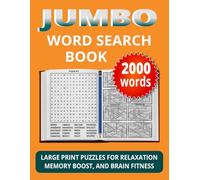 Jumbo Word Search Puzzle Book: 2000 Large Print Brain Games - Giant, Enormous, and Colossal Fun for Adults & Seniors And 100 Puzzles 20 Words Per Each (BLACK FRIDAY WORD SEARCH)
