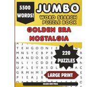 Jumbo Word Search Puzzle Book Golden Era Nostalgia: Inspired by Film, Music, Fashion & Culture