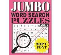 JUMBO WORD SEARCH PUZZLES: FONT SIZE 30 | LARGE PRINT FOR EASY READING | VOL. 2