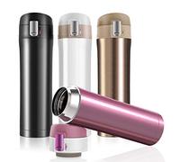 JUMKEET Double Walled Vacuum Flask Thermo,Stainless Steel Insulated Water Bottle | Flask for Hot and Cold Drinks Travel Coffee Mug, Sports Water Bottle