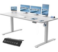 JUMMICO Escritorio Elevable Eléctrico con Cargador USB, Escritorio Regulable en Altura Ergonomica Escritorio de pie Ajustable Smart Panel con Funciones de Memoria, Standing Desk 200 x 80 cm, Gris