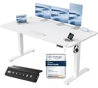 JUMMICO Escritorio Elevable Eléctrico con Cargador USB, Escritorio Regulable en Altura Ergonomica Escritorio de pie Ajustable Smart Panel con Funciones de Memoria, Standing Desk 160 x 70 cm, Blanco
