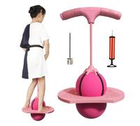 Jump Bounce Ball - Portable Child Exercise Toy, Inflatable Balance Hopper with Sturdy Grip Handle and Pump, Ideal for Boys Girls Park Gym Outdoor Sport Play Fitness Training Entertainment