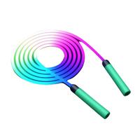 Jump Rope for Kids - LED Light Up Skipping Rope, Adjustable Tangle-Free PVC Cord, Luminous Exercise Fitness Toy for Girls Boys Women Gym Training (A)