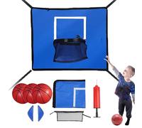 Jump Shot Hoop - Trampoline Basketball Net for Play | Waterproof Attachment with 3 Balls, Indoor Outdoor Backyard Home Activity, Kids Adults Teens Family Sports