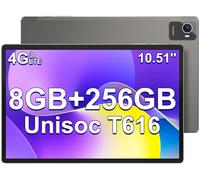 jumper Tablet de 10,5 pulgadas 1920 x 1200 IPS FHD, Android 12 Octa-Core T616 (8 GB RAM 256 GB ROM), doble SIM, 4G LTE, 5G/2.4G WiFi, BT5, 4 altavoces, cámara de 13 MP, tipo C, batería de 7000 mAh