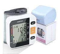 JUMPER Tensiometro Muñeca, Esfigmomanómetro Digital Automático con Pantalla LCD Grande, Memoria de 90 resultados (Blanco)
