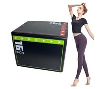 Jumping Box Training, Shockproof Step Up Box, Plyometric, Sturdy Stable, High Intensity Workout, Multiple Heights Heavy Duty, 15.75x11.81x13.78 inches for Gym Home Fitness