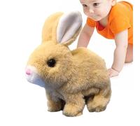 Jumping Bunny Plush - Electric Interactive Rabbit Toy, Soft Hopping Plush Figure for Girls Children Room Living Room Play, Realistic Movements Pretend Pet, Ideal for Girlfriend Classmate Birthday