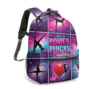 Jumping Dance Girl - Mochila de 16 pulgadas, con impresión dinámica de tinta azul para niños, moderna mochila escolar para niñas y adolescentes, 04., L, Casual