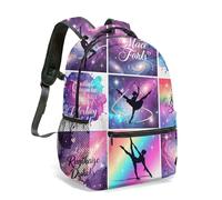 Jumping Dance Girl - Mochila de 16 pulgadas, con impresión dinámica de tinta azul para niños, moderna mochila escolar para niñas y adolescentes, 02., L, Casual