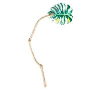 Jumping Spider Accessories - 7.08 Inch Jumping Spiders Perch Toy | Spider Cage Accessory Rope | Simulated Leaf For Spiders Cage Decoration. Iron Cotton Rope, 30 g.