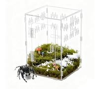 Jumping Spider Box - Jumping Spider Enclosure, Clear Acrylic Climbing Zone, Acrylic Terrarium for Bearded Dragon, Snake, Tortoise, Gecko, Hermit, Crab Reptile, Fish, Turtle, SpiderS JumpingS Box