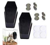 Jumping Spider Decor, 2X Jumping Spider Cage, Spider Terrarium Kit, Praying Mantis Habitat, Arboreal Tarantula Enclosure, Frog Enclosure, Durable Transparent Habitat Box, Ideal for Small Pets
