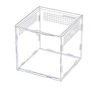 Jumping Spider Enclosure - Acrylic Clear Habitat | Small Reptile Terrarium with Ventilation for Snake, Gecko, Lizard, Frog, Spider Breeding & Feeding Setup for Home Display