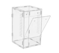 Jumping Spider Enclosure - Clear Acrylic Tanks, Front Open Breeding Tarantula Box, Secure Escape Proof Habitat Cages, Easy Feed Transparent Reptile Terrariums - For Home Bedrooms Office Desks