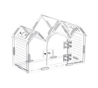 Jumping Spider Enclosure, Clear Acrylic Terrarium Box with Magnetic Doors for Easy Access and Viewing, ideal for Mantis, Reptiles, Tortoises, Frogs, Bearded Dragons, Hermit Crabs, Turtles, Lizards